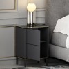 Hanah Home Nightstand Imaj - Anthracite Anthracite
