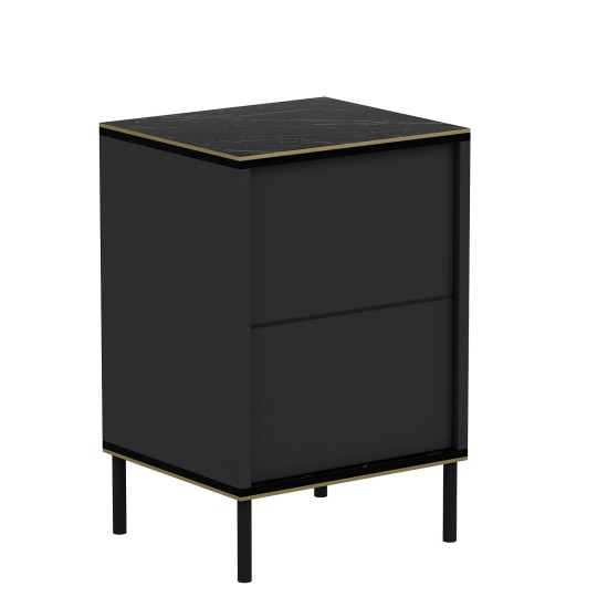 Nightstand Imaj - Anthracite Anthracite Hanah Home Nightstand Imaj - Anthracite Anthracite