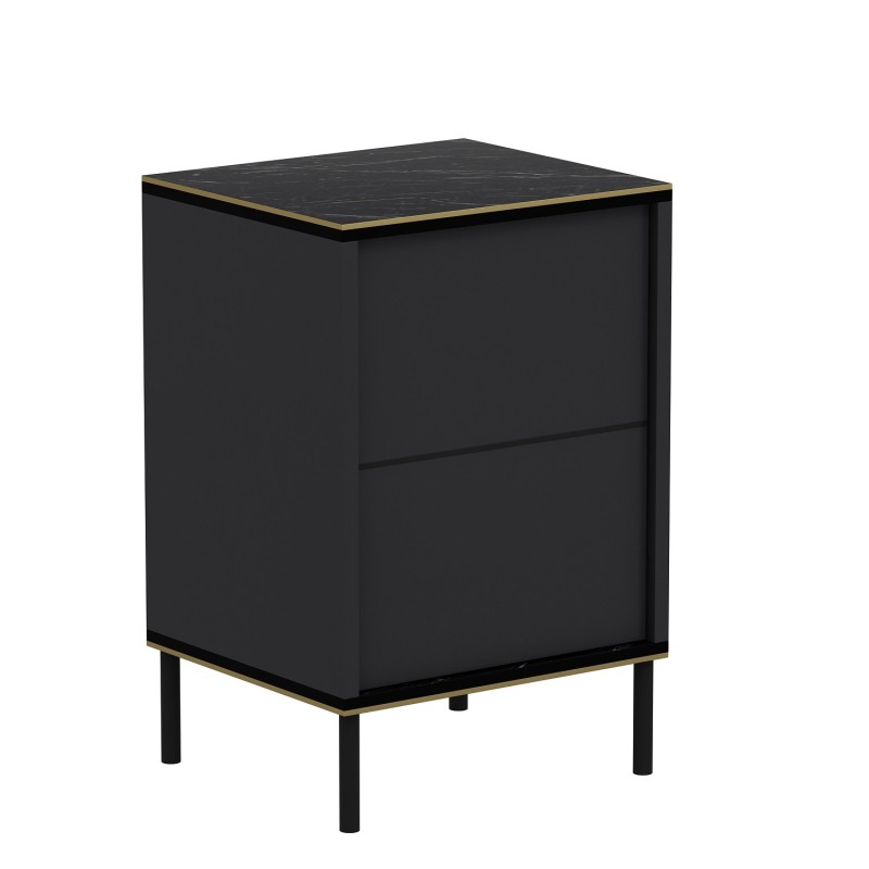 Hanah Home Nightstand Imaj - Anthracite Anthracite