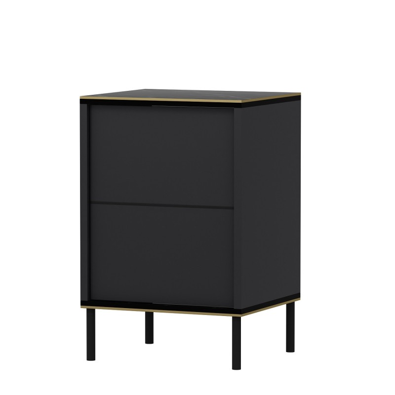 Hanah Home Nightstand Imaj - Anthracite Anthracite