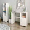 Study Desk & Bookshelf Kuzey Set - White White