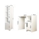 Study Desk & Bookshelf Kuzey Set - White White
