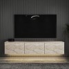 TV Stand Neon Illuminated - Travertine Travertine
