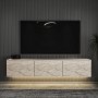 TV Stand Neon Illuminated - Travertine Travertine