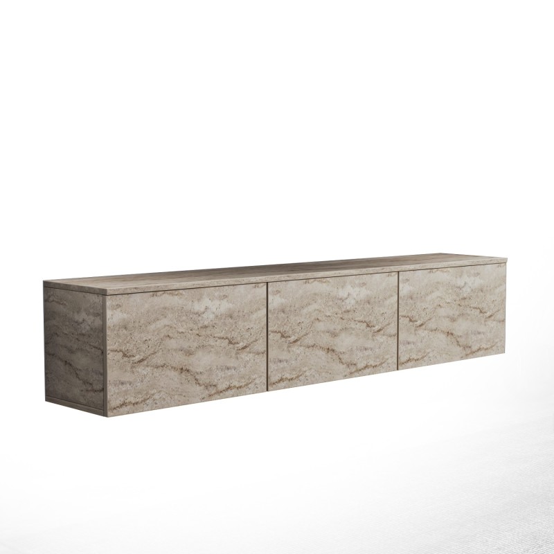 TV Stand Neon Illuminated - Travertine Travertine