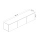 TV Stand Neon Illuminated - Travertine Travertine TV Stand Neon Illuminated - Travertine Travertine