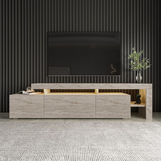 Έπιπλο Τηλεόρασης Beliz 192x35x53εκ - Travertine Μπεζ