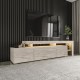 Έπιπλο Τηλεόρασης Beliz 192x35x53εκ - Travertine Μπεζ