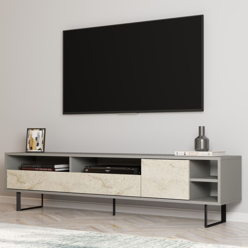 TV Stand Luga - Grey, Travertine Grey
Travertine
