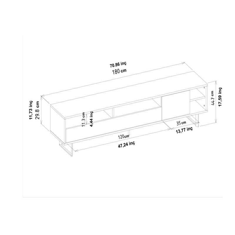 TV Stand Luga - Black, Oak Black
Oak