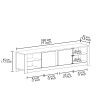 TV Stand Aydos - White, Oak White
Oak