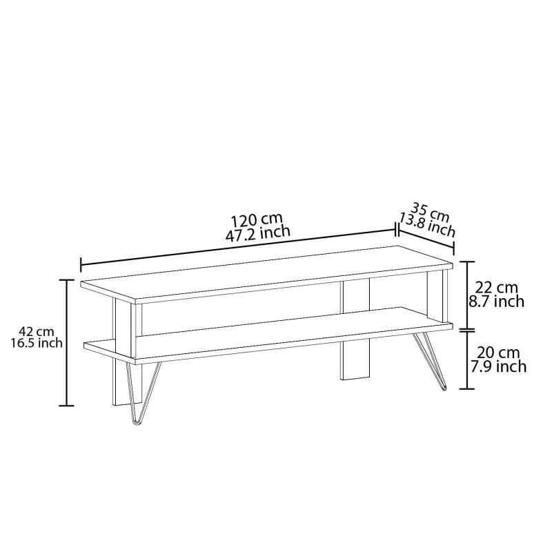 TV Stand Duama - White White