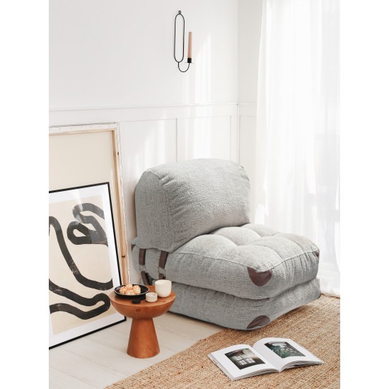 Atelier del Sofa 1-Seat Sofa-Bed Fold Teddy - Grey Grey