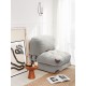Atelier del Sofa 1-Seat Sofa-Bed Fold Teddy - Grey Grey