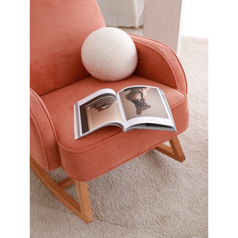 Atelier del Sofa Wing Chair Yoko - Coral Coral