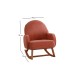 Wing Chair Yoko - Coral Coral Atelier del Sofa Wing Chair Yoko - Coral Coral