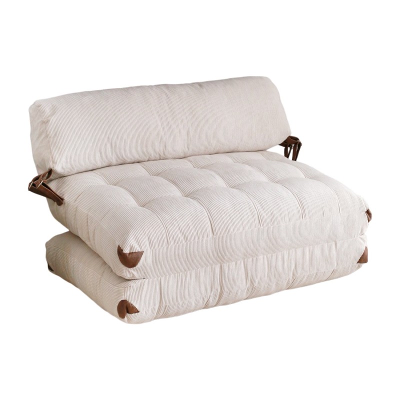 2-Seat Sofa-Bed Fold Kadife 2 - White White