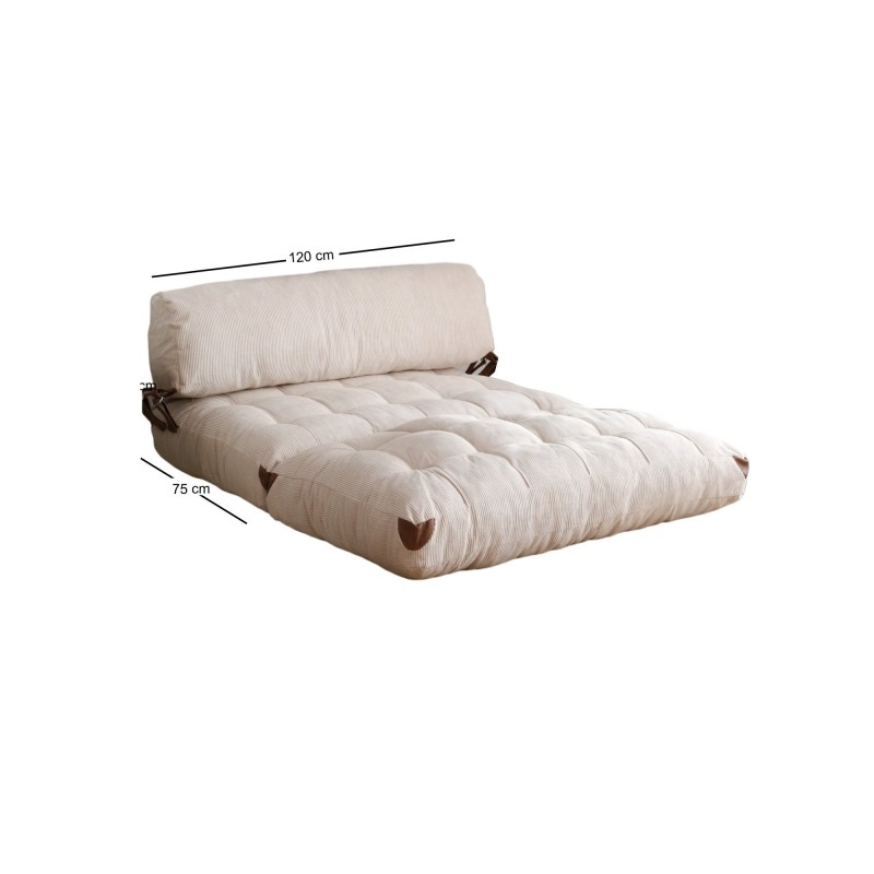 2-Seat Sofa-Bed Fold Kadife 2 - White White