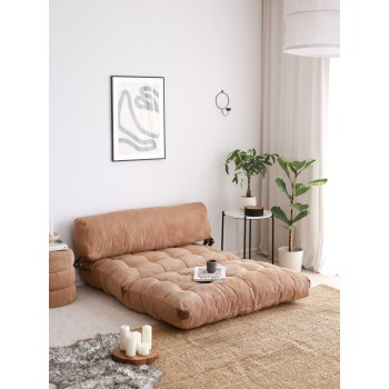 2-Seat Sofa-Bed Fold Kadife 2 - Camel Camel