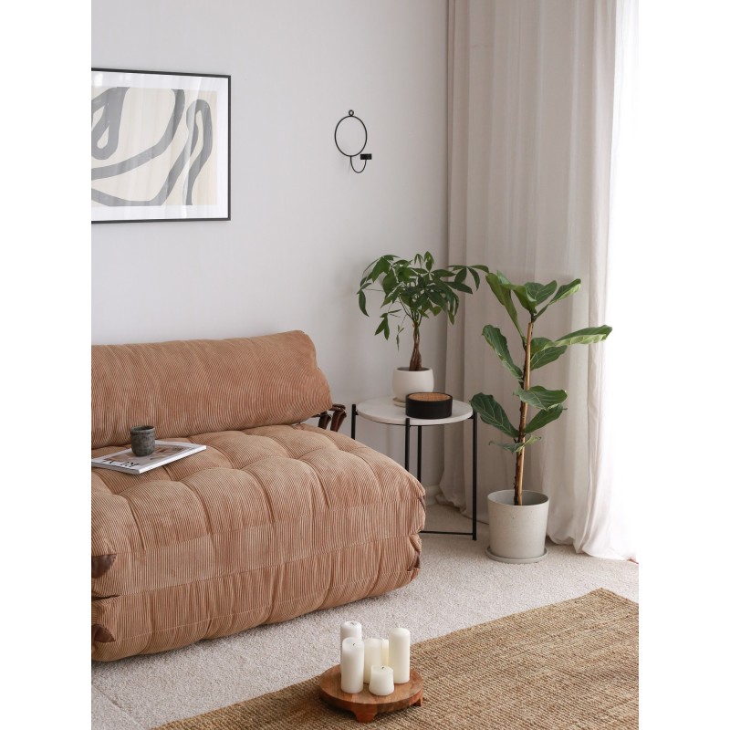 Atelier del Sofa 2-Seat Sofa-Bed Fold Kadife 2 - Camel Camel