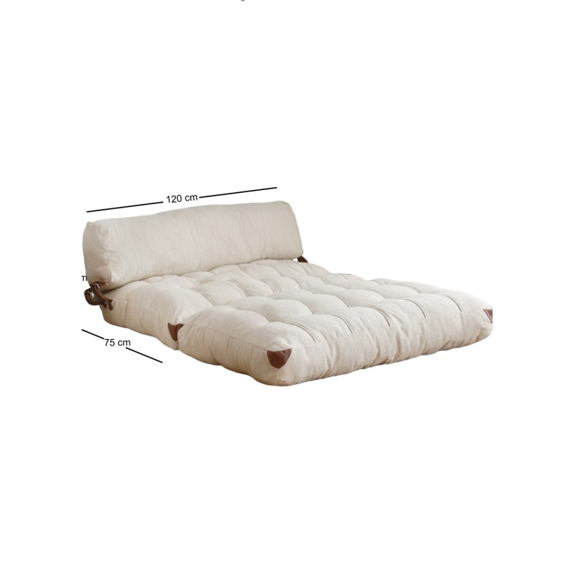 Atelier del Sofa 2-Seat Sofa-Bed Fold Teddy 2 - Cream Cream