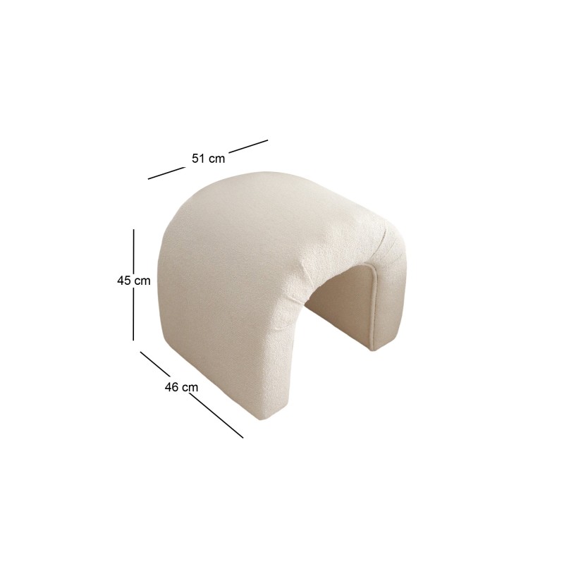 Atelier del Sofa Pouffe Nu Teddy - Cream Cream