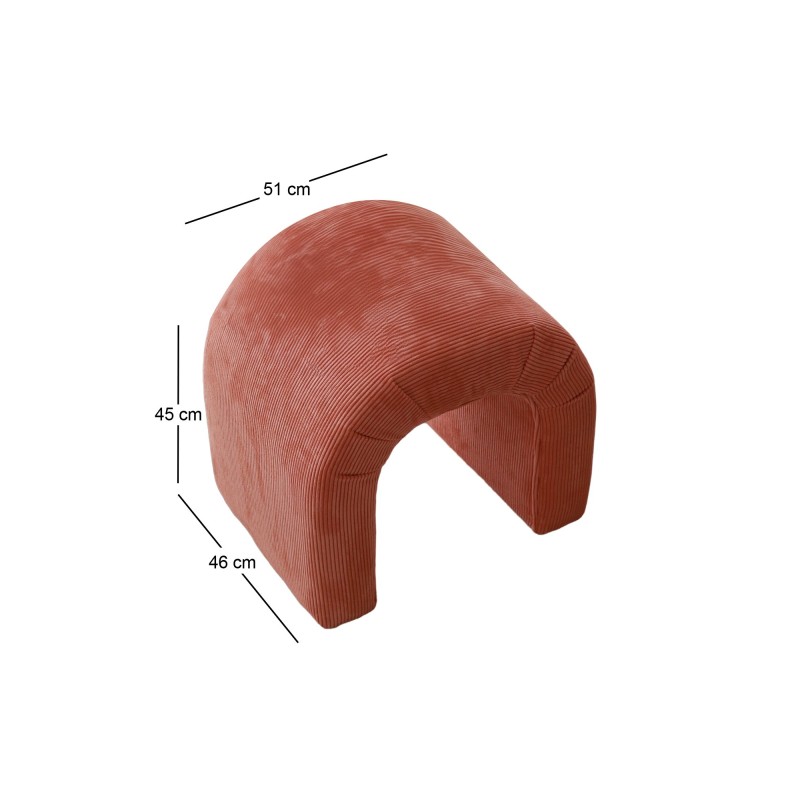 Atelier del Sofa Pouffe Nu - Coral Coral