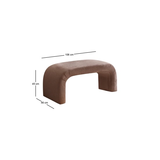 Pouffe Nu Bench - Brown Brown Atelier del Sofa Pouffe Nu Bench - Brown Brown