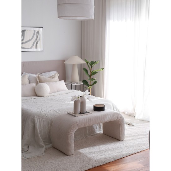 Pouffe Nu Bench Fitilli - White White Atelier del Sofa Pouffe Nu Bench Fitilli - White White
