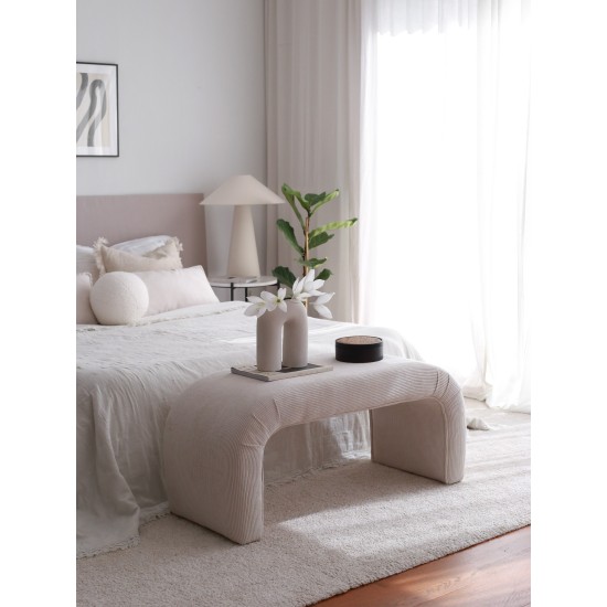 Pouffe Nu Bench Fitilli - White White Atelier del Sofa Pouffe Nu Bench Fitilli - White White