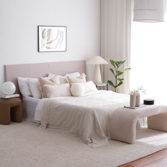 Pouffe Nu Bench Fitilli - White White Atelier del Sofa Pouffe Nu Bench Fitilli - White White