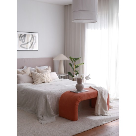 Pouffe Nu Bench - Coral Coral Atelier del Sofa Pouffe Nu Bench - Coral Coral
