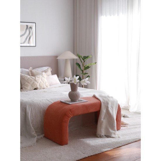 Pouffe Nu Bench - Coral Coral Atelier del Sofa Pouffe Nu Bench - Coral Coral