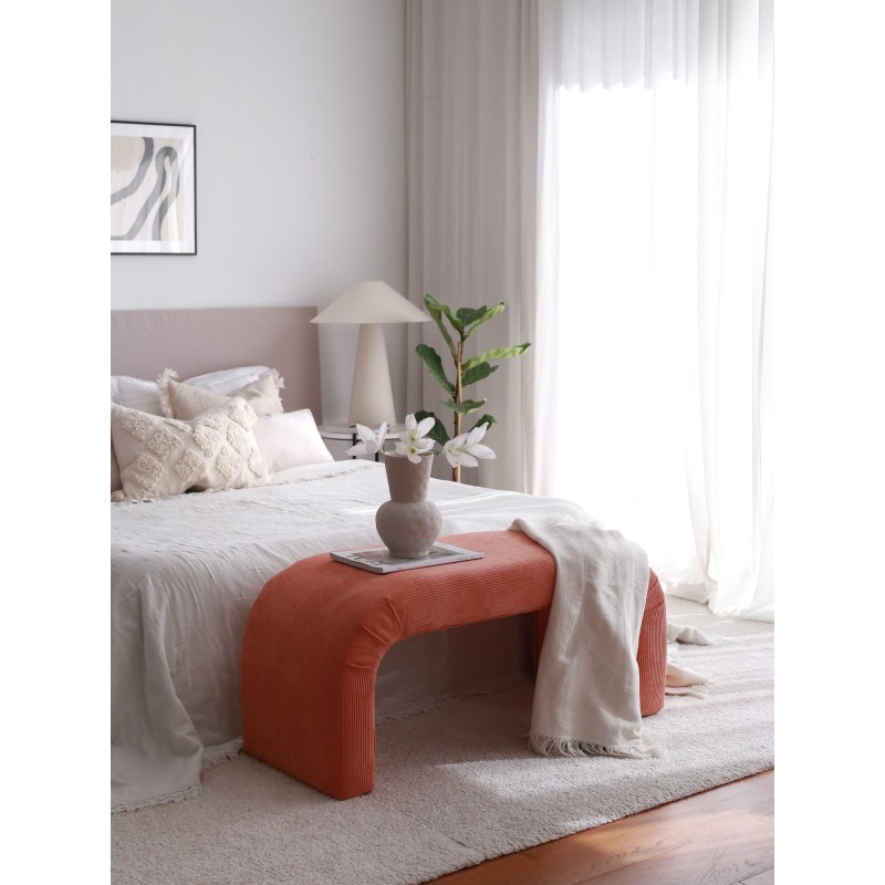 Atelier del Sofa Pouffe Nu Bench - Coral Coral