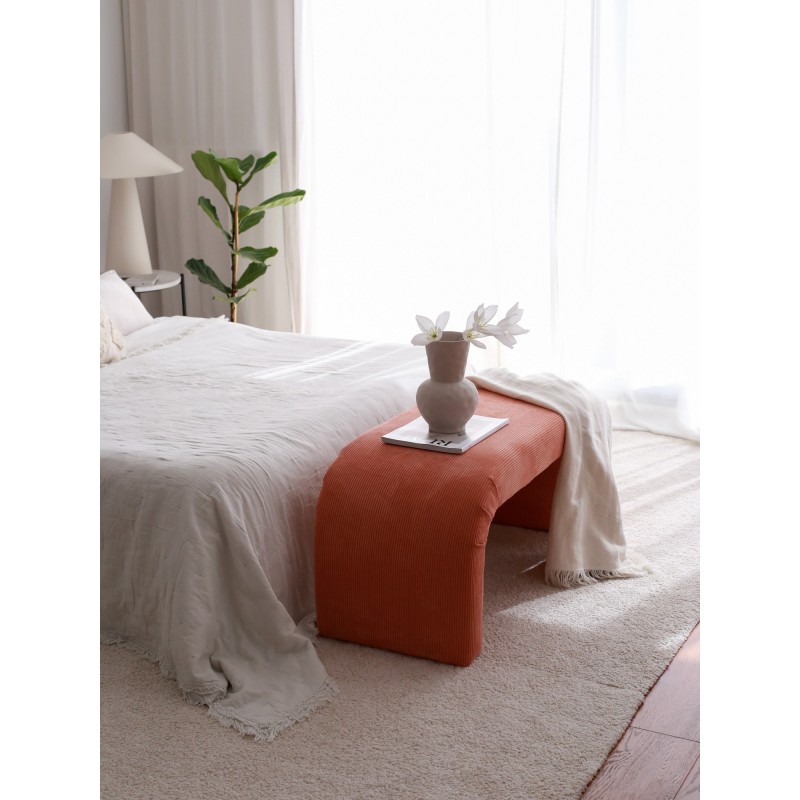 Atelier del Sofa Pouffe Nu Bench - Coral Coral