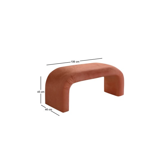 Pouffe Nu Bench - Coral Coral Atelier del Sofa Pouffe Nu Bench - Coral Coral