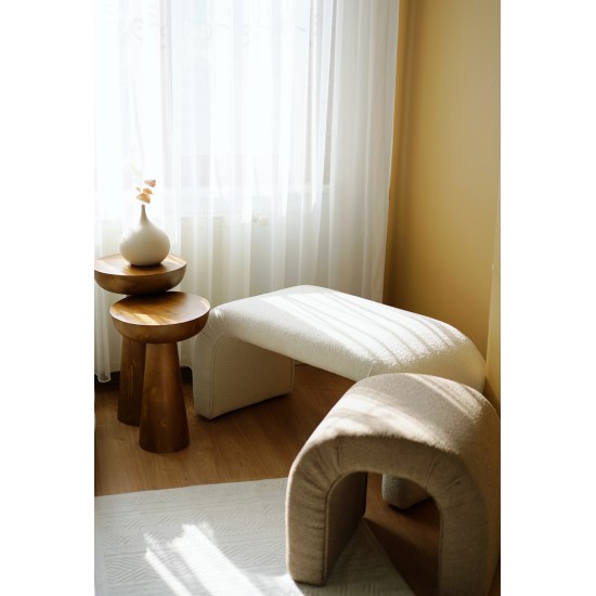 Atelier del Sofa Pouffe Nu Bench - White White
