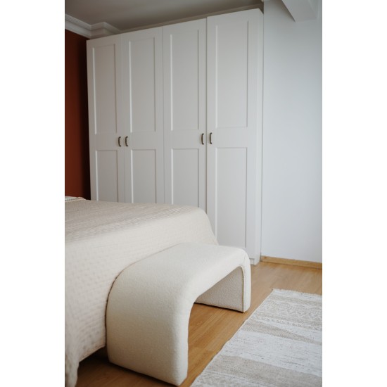 Atelier del Sofa Pouffe Nu Bench - White White