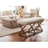 Atelier del Sofa Bench Capraz Pelush - Gold, White Gold
White