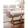 Atelier del Sofa Bench Capraz Pelush - Gold, White Gold
White