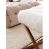 Atelier del Sofa Bench Capraz Pelush - Gold, White Gold
White