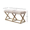 Atelier del Sofa Bench Capraz Pelush - Gold, White Gold
White