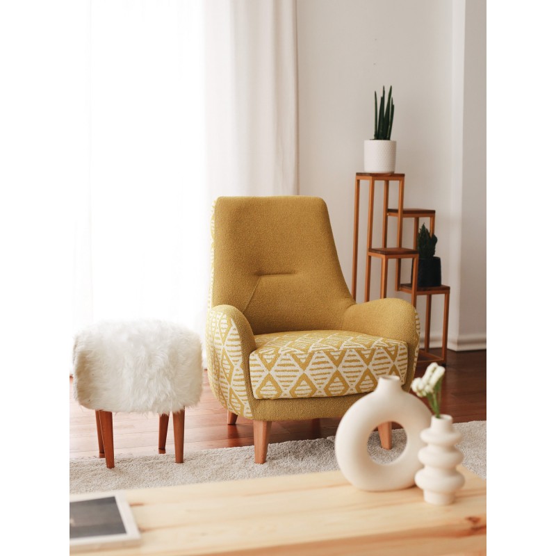 Wing Chair Aztek - Yellow Yellow