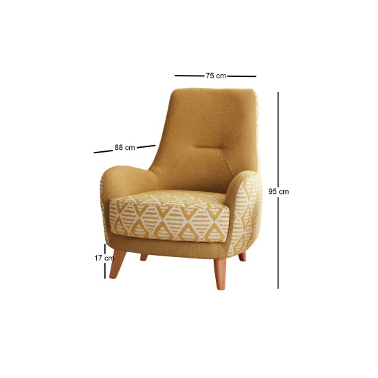 Wing Chair Aztek - Yellow Yellow