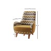 Πολυθρόνα - Zikzak - Χρώμα Multicolor Κίτρινο - 88x75x95εκ