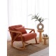 Wing Chair Nini Sallanan - Vermilion Vermilion Atelier del Sofa Wing Chair Nini Sallanan - Vermilion Vermilion