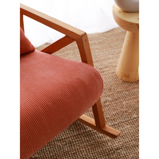 Wing Chair Nini Sallanan - Vermilion Vermilion Atelier del Sofa Wing Chair Nini Sallanan - Vermilion Vermilion