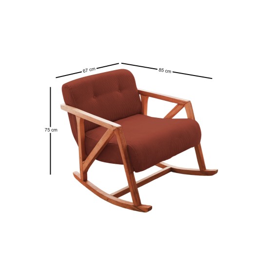 Wing Chair Nini Sallanan - Vermilion Vermilion Atelier del Sofa Wing Chair Nini Sallanan - Vermilion Vermilion