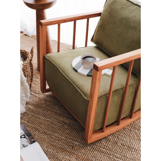 Wing Chair Sallanan - Khaki Khaki Wing Chair Sallanan - Khaki Khaki