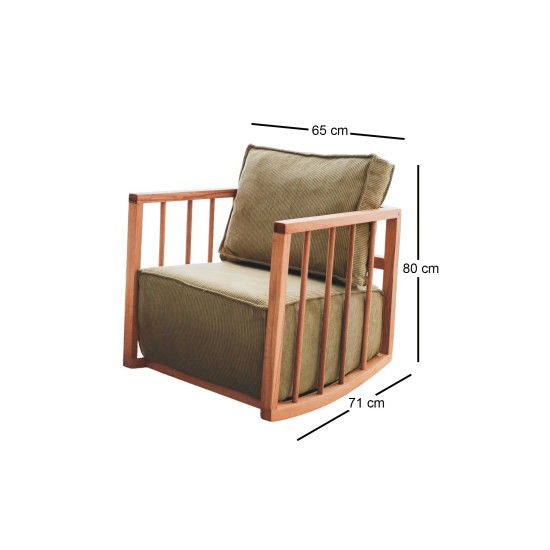 Wing Chair Sallanan - Khaki Khaki Wing Chair Sallanan - Khaki Khaki